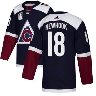 Men's Alex Newhook Colorado Avalanche Adidas Alternate 2022 Stanley Cup Final Patch Jersey - Authentic Navy