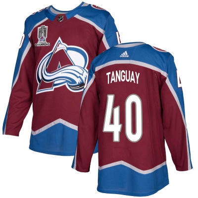 Men's Alex Tanguay Colorado Avalanche Adidas Burgundy Home 2022 Stanley Cup Champions Jersey - Authentic