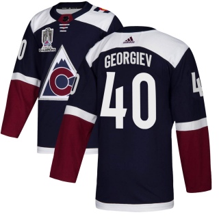 Men's Alexandar Georgiev Colorado Avalanche Adidas Alternate 2022 Stanley Cup Champions Jersey - Authentic Navy