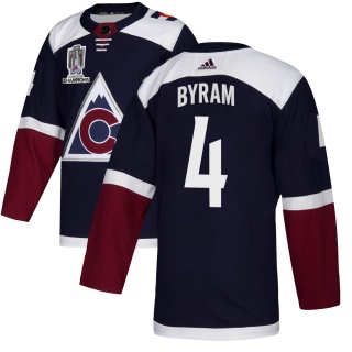 Men's Bowen Byram Colorado Avalanche Adidas Alternate 2022 Stanley Cup Champions Jersey - Authentic Navy