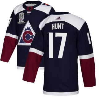 Men's Brad Hunt Colorado Avalanche Adidas Alternate 2022 Stanley Cup Champions Jersey - Authentic Navy