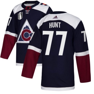 Men's Brad Hunt Colorado Avalanche Adidas Alternate 2022 Stanley Cup Final Patch Jersey - Authentic Navy