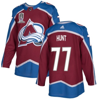 Men's Brad Hunt Colorado Avalanche Adidas Burgundy Home 2022 Stanley Cup Champions Jersey - Authentic