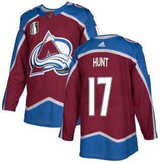 Men's Brad Hunt Colorado Avalanche Adidas Burgundy Home 2022 Stanley Cup Final Patch Jersey - Authentic