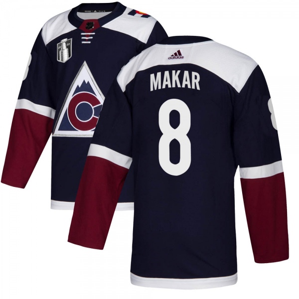 Men's Cale Makar Colorado Avalanche Adidas Alternate 2022 Stanley Cup Final Patch Jersey - Authentic Navy