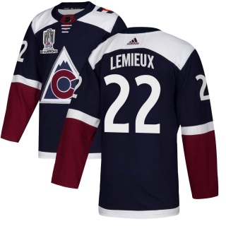 Men's Claude Lemieux Colorado Avalanche Adidas Alternate 2022 Stanley Cup Champions Jersey - Authentic Navy