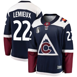Men's Claude Lemieux Colorado Avalanche Fanatics Branded Alternate 2022 Stanley Cup Final Patch Jersey - Breakaway Navy