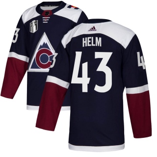 Men's Darren Helm Colorado Avalanche Adidas Alternate 2022 Stanley Cup Final Patch Jersey - Authentic Navy