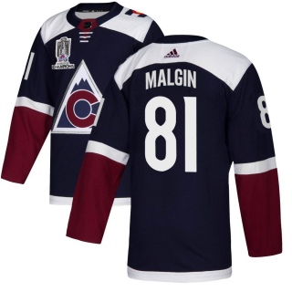 Men's Denis Malgin Colorado Avalanche Adidas Alternate 2022 Stanley Cup Champions Jersey - Authentic Navy