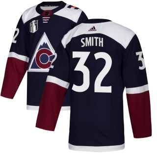 Men's Dustin Smith Colorado Avalanche Adidas Alternate 2022 Stanley Cup Final Patch Jersey - Authentic Navy