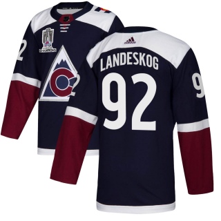 Men's Gabriel Landeskog Colorado Avalanche Adidas Alternate 2022 Stanley Cup Champions Jersey - Authentic Navy