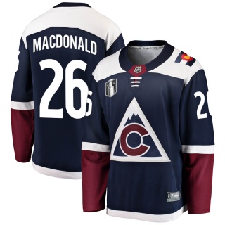 Men's Jacob MacDonald Colorado Avalanche Fanatics Branded Alternate 2022 Stanley Cup Final Patch Jersey - Breakaway Navy