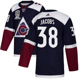 Men's Josh Jacobs Colorado Avalanche Adidas Alternate 2022 Stanley Cup Champions Jersey - Authentic Navy