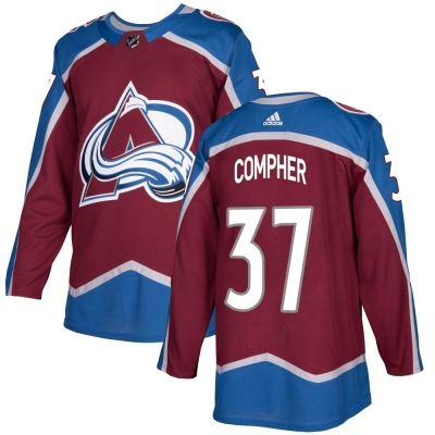 Men's J.t. Compher Colorado Avalanche Adidas J.T. Compher Burgundy Home Jersey - Authentic