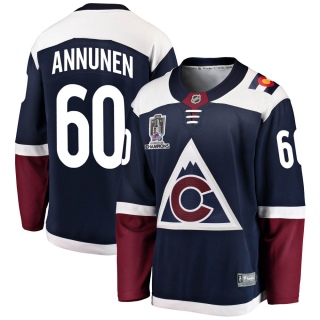 Men's Justus Annunen Colorado Avalanche Fanatics Branded Alternate 2022 Stanley Cup Champions Jersey - Breakaway Navy