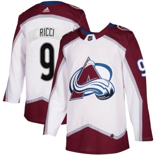 Men's Mike Ricci Colorado Avalanche Adidas 2020/21 Away Jersey - Authentic White