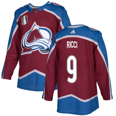 Men's Mike Ricci Colorado Avalanche Adidas Burgundy Home 2022 Stanley Cup Final Patch Jersey - Authentic