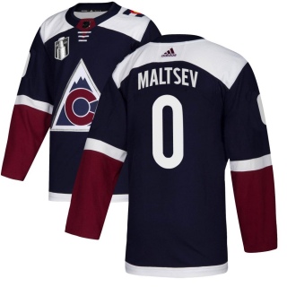 Men's Mikhail Maltsev Colorado Avalanche Adidas Alternate 2022 Stanley Cup Final Patch Jersey - Authentic Navy