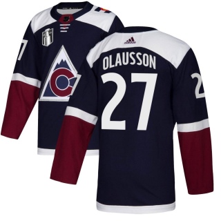 Men's Oskar Olausson Colorado Avalanche Adidas Alternate 2022 Stanley Cup Final Patch Jersey - Authentic Navy