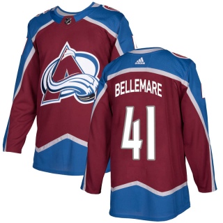 Men's Pierre-Edouard Bellemare Colorado Avalanche Adidas Burgundy Home Jersey - Authentic