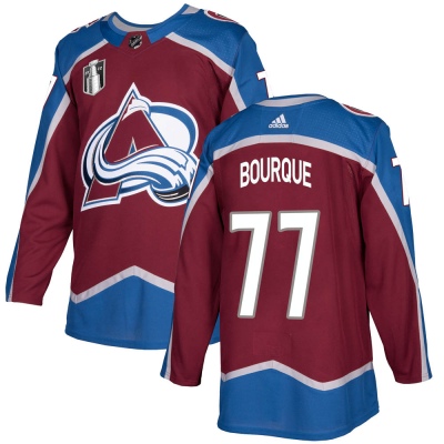 Men's Raymond Bourque Colorado Avalanche Adidas Burgundy Home 2022 Stanley Cup Final Patch Jersey - Authentic