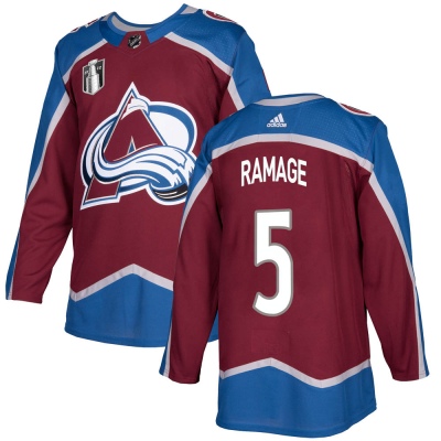 Men's Rob Ramage Colorado Avalanche Adidas Burgundy Home 2022 Stanley Cup Final Patch Jersey - Authentic
