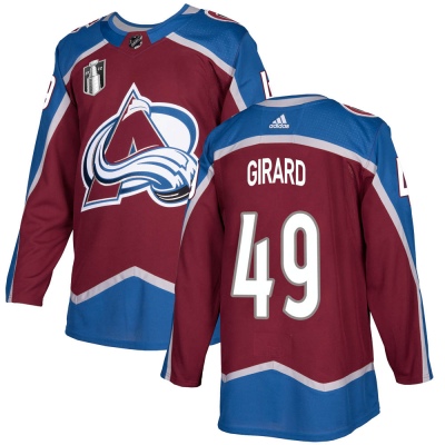 Men's Samuel Girard Colorado Avalanche Adidas Burgundy Home 2022 Stanley Cup Final Patch Jersey - Authentic