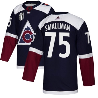 Men's Spencer Smallman Colorado Avalanche Adidas Alternate 2022 Stanley Cup Final Patch Jersey - Authentic Navy