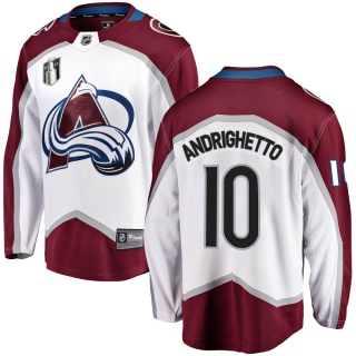 Men's Sven Andrighetto Colorado Avalanche Fanatics Branded Away 2022 Stanley Cup Final Patch Jersey - Breakaway White