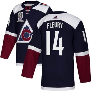Men's Theoren Fleury Colorado Avalanche Adidas Alternate 2022 Stanley Cup Champions Jersey - Authentic Navy