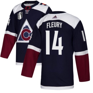 Men's Theoren Fleury Colorado Avalanche Adidas Alternate 2022 Stanley Cup Final Patch Jersey - Authentic Navy