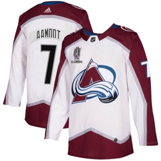 Men's Wyatt Aamodt Colorado Avalanche Adidas 2020/21 Away 2022 Stanley Cup Champions Jersey - Authentic White