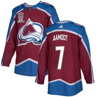 Men's Wyatt Aamodt Colorado Avalanche Adidas Burgundy Home 2022 Stanley Cup Champions Jersey - Authentic