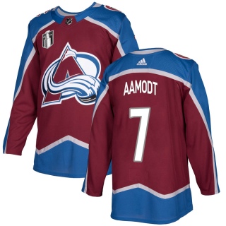 Men's Wyatt Aamodt Colorado Avalanche Adidas Burgundy Home 2022 Stanley Cup Final Patch Jersey - Authentic