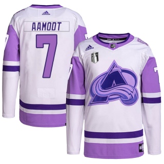 Men's Wyatt Aamodt Colorado Avalanche Adidas Hockey Fights Cancer Primegreen 2022 Stanley Cup Final Patch Jersey - Authentic Whi