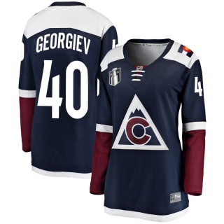 Women's Alexandar Georgiev Colorado Avalanche Fanatics Branded Alternate 2022 Stanley Cup Final Patch Jersey - Breakaway Navy