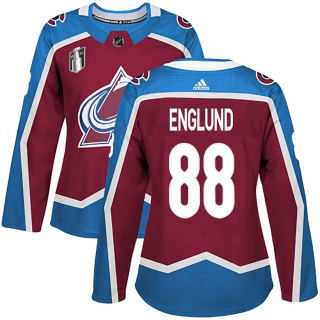 Women's Andreas Englund Colorado Avalanche Adidas Burgundy Home 2022 Stanley Cup Final Patch Jersey - Authentic