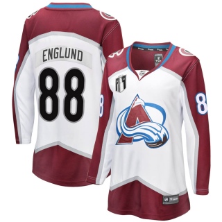 Women's Andreas Englund Colorado Avalanche Fanatics Branded Away 2022 Stanley Cup Final Patch Jersey - Breakaway White