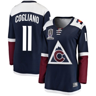 Women's Andrew Cogliano Colorado Avalanche Fanatics Branded Alternate 2022 Stanley Cup Champions Jersey - Breakaway Navy