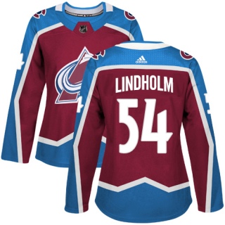 Women's Anton Lindholm Colorado Avalanche Adidas Burgundy Home Jersey - Authentic Red