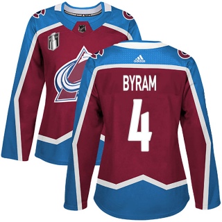 Women's Bowen Byram Colorado Avalanche Adidas Burgundy Home 2022 Stanley Cup Final Patch Jersey - Authentic