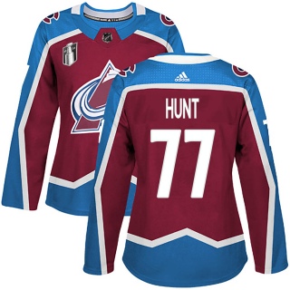 Women's Brad Hunt Colorado Avalanche Adidas Burgundy Home 2022 Stanley Cup Final Patch Jersey - Authentic