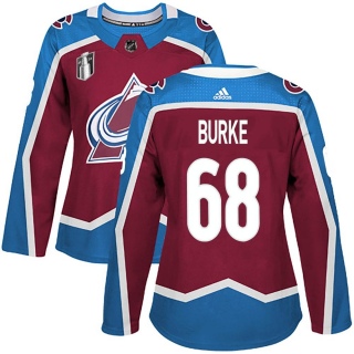 Women's Callahan Burke Colorado Avalanche Adidas Burgundy Home 2022 Stanley Cup Final Patch Jersey - Authentic