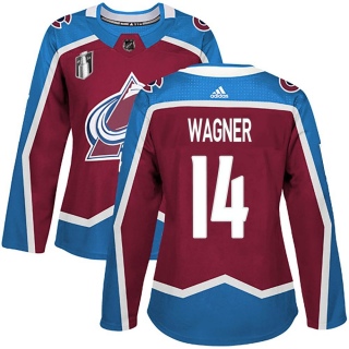 Women's Chris Wagner Colorado Avalanche Adidas Burgundy Home 2022 Stanley Cup Final Patch Jersey - Authentic