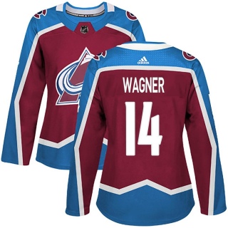 Women's Chris Wagner Colorado Avalanche Adidas Burgundy Home Jersey - Authentic