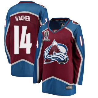 Women's Chris Wagner Colorado Avalanche Fanatics Branded Maroon Home 2022 Stanley Cup Champions Jersey - Breakaway