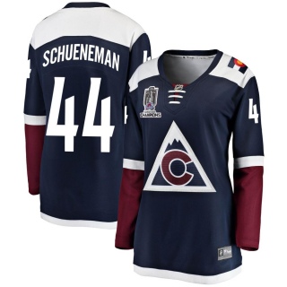 Women's Corey Schueneman Colorado Avalanche Fanatics Branded Alternate 2022 Stanley Cup Champions Jersey - Breakaway Navy
