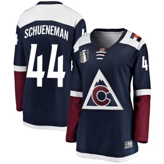 Women's Corey Schueneman Colorado Avalanche Fanatics Branded Alternate 2022 Stanley Cup Final Patch Jersey - Breakaway Navy