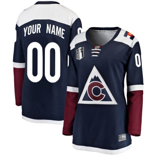 Women's Custom Colorado Avalanche Fanatics Branded Custom Alternate 2022 Stanley Cup Final Patch Jersey - Breakaway Navy