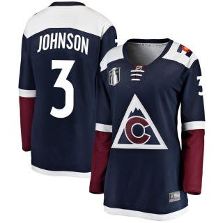 Women's Jack Johnson Colorado Avalanche Fanatics Branded Alternate 2022 Stanley Cup Final Patch Jersey - Breakaway Navy